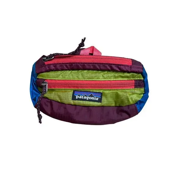 Patagonia Lightweight Mini Hip Pack Fanny 1L Patchwork Peppergrass - Picture 1 of 7